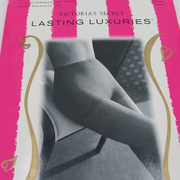 Victorias Secret Medium Charcoal Lasting Luxuries Control Top Pantyhose Sheer - Picture 5 of 12